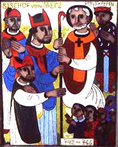 Saint Chrodegang Pasteur -reliquaire expos  la cathdrale de Metz-
